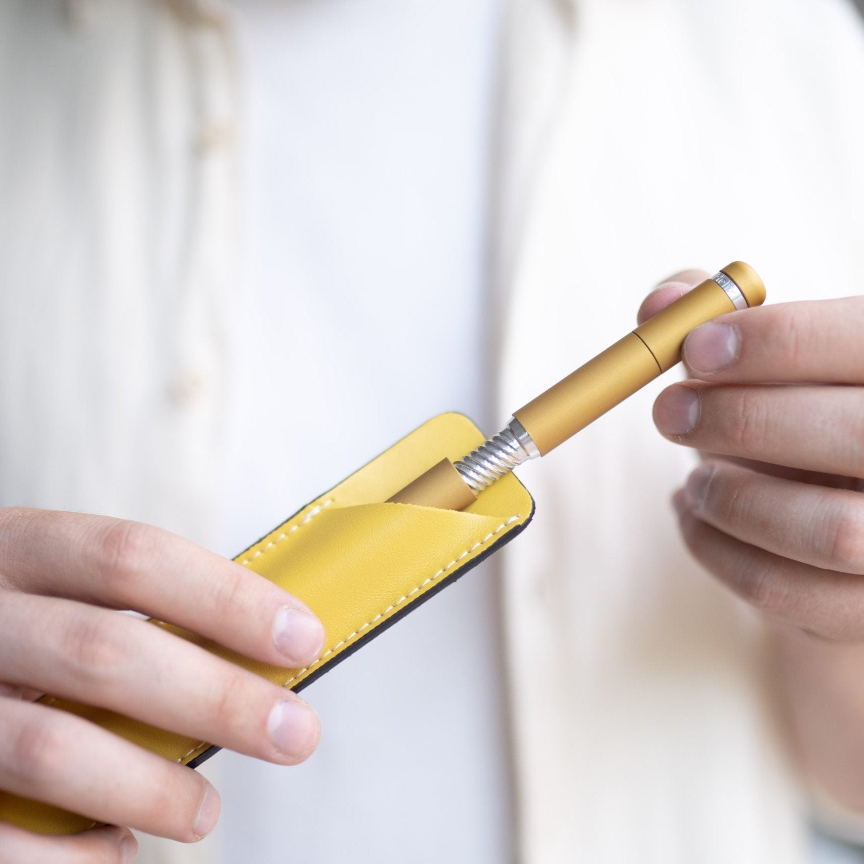 Helix Pen 2.0 Luxury Penna di Lusso e di Design by Marco Romano marcoromano.me Yellow Gialla