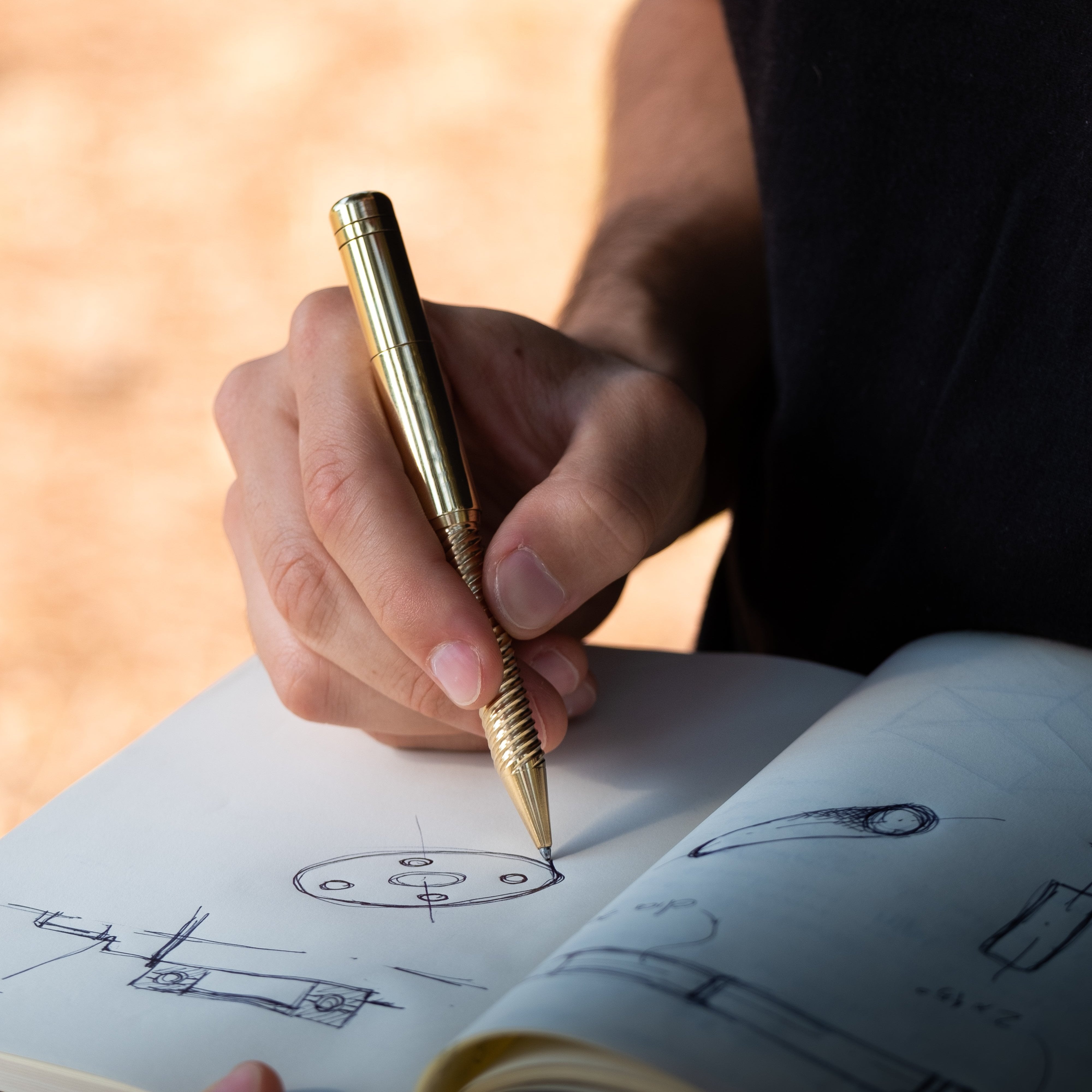 Helix pen exodus ottone brass scrittura marcoromano.me marco romano